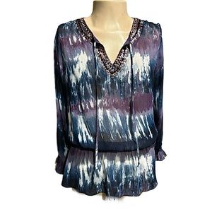 NWOT Women’s Mushka Sienna Rose Chiffon Tie Dye Tunic Top